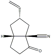 3a(1H)-Pentalenecarbonitrile,2-ethenylhexahydro-4-oxo-,(2-alpha-,3a-bta-,6a-bta-)-(9CI) Struktur