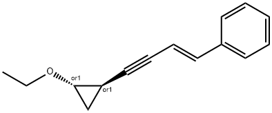 Benzene, [(1E)-4-[(1R,2S)-2-ethoxycyclopropyl]-1-buten-3-ynyl]-, rel- (9CI) Structure