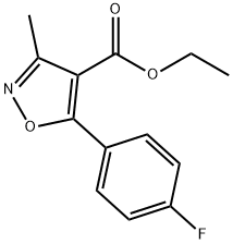 4-Isoxazolecarboxylic acid, 5-(4-fluorophenyl)-3-Methyl-, ethyl 化学構造式