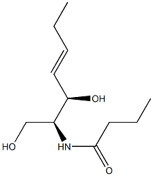 (2S,3R,4E)-2-Butyrylamino-4-hepten-1,3-diol 结构式