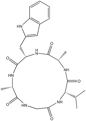 王不留行环肽B, 164991-89-3, 结构式