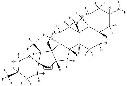 (25R)-3β-Amino-5α-spirostan-9-ol Struktur