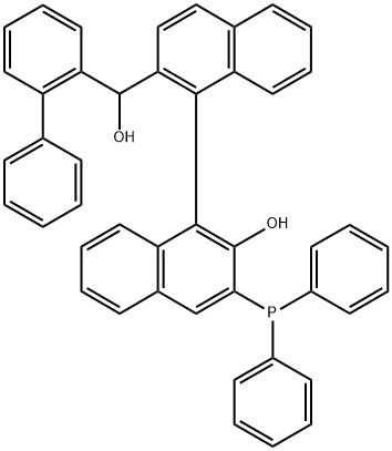 2’-[2-Biphenylyl(hydroxy)methyl]-2-hydroxy-3-(diphenylphosphino)-[1,1’-binaphthalene] Struktur