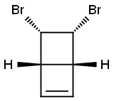 (1α,4α)-5β,6β-ジブロモビシクロ[2.2.0]ヘキサ-2-エン 化学構造式