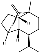 (1R,3aβ,7aβ)-Octahydro-4-methyl-8-methylene-7-isopropyl-1α,4α-methano-1H-indene Structure