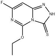 1,2,4-Triazolo[4,3-c]pyrimidine-3(2H)-thione,5-ethoxy-7-fluoro-(9CI),166524-68-1,结构式