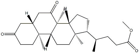 3,7-Dioxo-5α-cholan-24-oic acid methyl ester 结构式