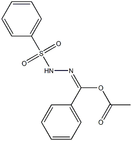 α-[2-(Phenylsulfonyl)hydrazono]benzenemethanol acetate,1666-15-5,结构式