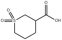 四氢-2H-噻喃-3-羧酸1,1-二氧化物, 167011-35-0, 结构式