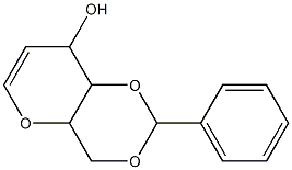 2-phenyl-4,4a,8,8a-tetrahydropyrano[3,2-d][1,3]dioxin-8-ol Struktur