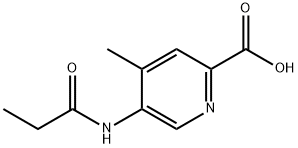 2-Pyridinecarboxylicacid,4-methyl-5-[(1-oxopropyl)amino]-(9CI) Structure