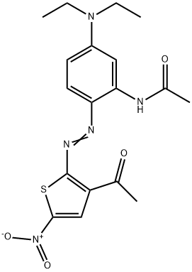 Acetamide, N-2-(3-acetyl-5-nitro-2-thienyl)azo-5-(diethylamino)phenyl- Structure