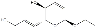 2H-Pyran-3-ol,6-ethoxy-3,6-dihydro-2-(3-hydroxy-1-propenyl)-,[2R-[2alpha(E),3bta,6bta]]-(9CI) Struktur