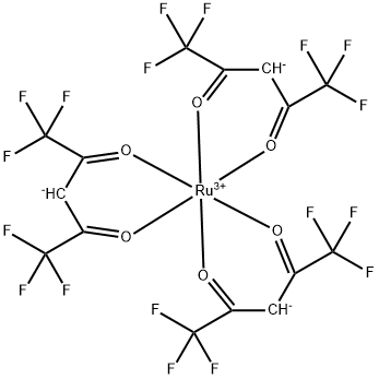 tris(1,1,1,5,5,5-hexafluoropentane-2,4-dionato-O,O')ruthenium Structure