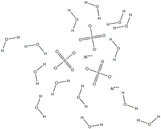 Sulfuric acid, aluminum salt (3:2), tetradecahydrate Struktur