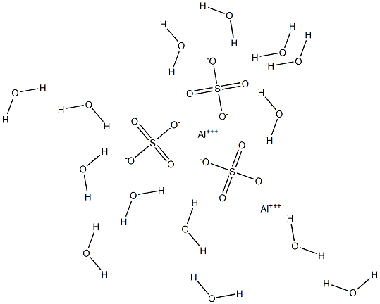 Sulfuric acid, aluminum salt (3:2), tetradecahydrate 结构式