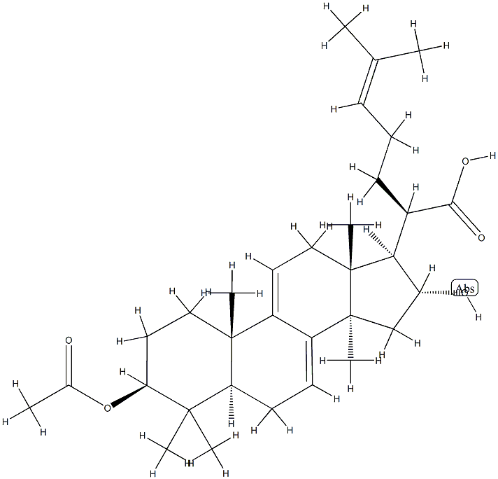 3-O-Acetyl-16α-hydroxydehydrotrametenolic acid Structure