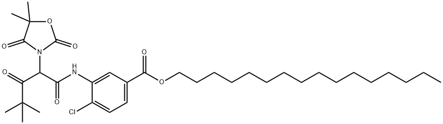 168689-49-4 4-氯-3-{[2-(5,5-二甲基-2,4-二酮-噁唑烷)-4,4-二甲基-1,3-二酮正戊基]氨基}-苯甲酸正十六酯