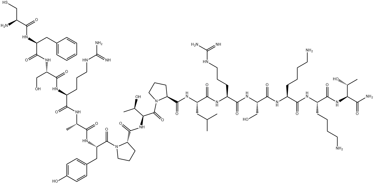 GLYCOPROTEIN HORMONE Α (32-46) AMIDE 结构式