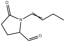 2-Pyrrolidinecarboxaldehyde,1-(1-butenyl)-5-oxo-(9CI) Structure