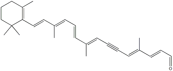 15,15'-didehydro-10'-apo-beta,psi-carotenal,16910-83-1,结构式