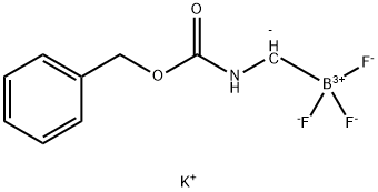 (ベンジルオキシカルボニルアミノ)メチルトリフルオロほう酸カリウム 化学構造式