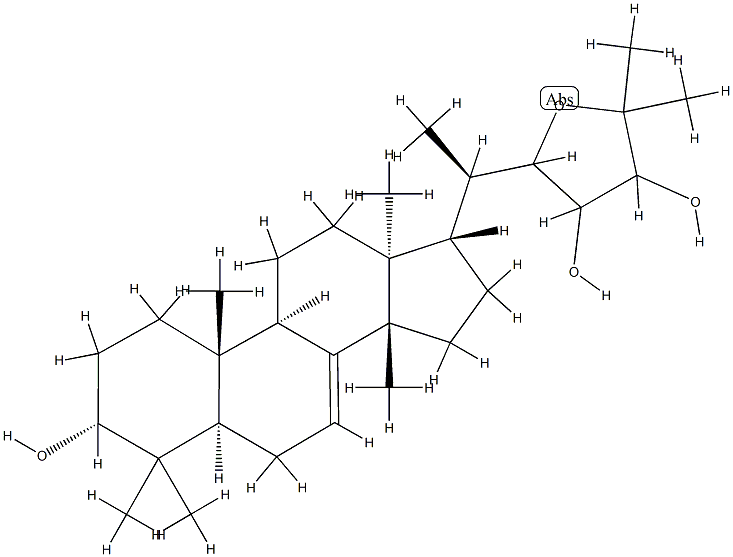 (13α,14β,17α,20R)-22,25-エポキシラノスタ-7-エン-3α,23,24-トリオール 化学構造式
