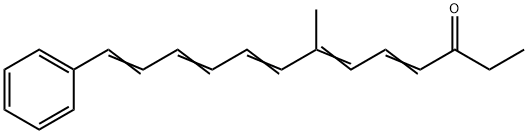 7-Methyl-13-phenyl-4,6,8,10,12-tridecapenten-3-one Structure