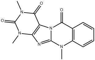 Purino[8,7-b]quinazoline-2,4,6(1H,3H,11H)-trione,  1,3,11-trimethyl- Struktur