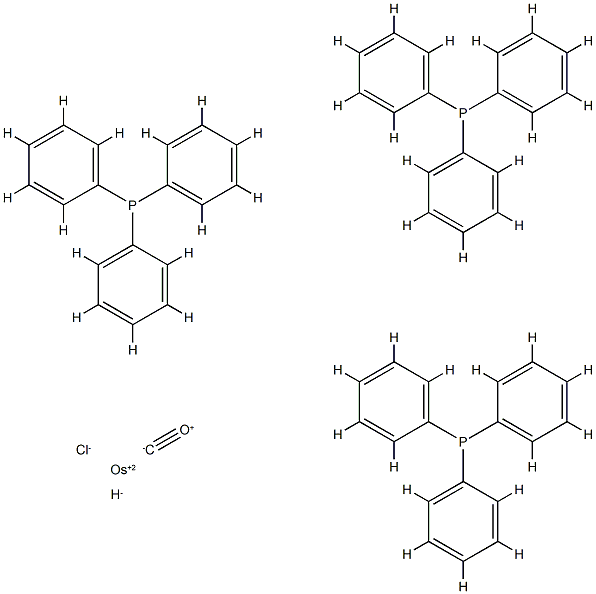 carbonylchlorohydrotris(triphenylphosphine)osmium Struktur