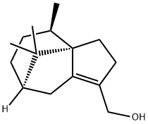 (3aR)-2,3,3a,4,5,6,7,8-オクタヒドロ-4α,9,9-トリメチル-3a,7β-メタノアズレン-1-メタノール 化学構造式