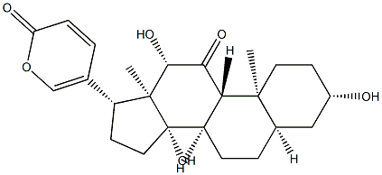 3β,12β,14-Trihydroxy-11-oxo-5β-bufa-20,22-dienolide Structure