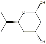 2H-Pyran-2,4-diol,tetrahydro-6-(1-methylethyl)-,[2S-(2alpha,4alpha,6bta)]-(9CI) Structure