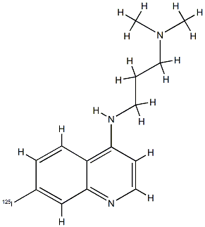 N'-[7-(125I)Iodoquinolin-4-yl]-N,N-dimethylpropane-1,3-diamine Struktur