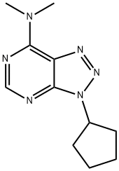 v-Triazolo[4,5-d]pyrimidine,(3H),3-cyclopentyl-7-dimethylamino-|