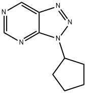 v-Triazolo[4,5-d]pyrimidine, (3H),3-cyclopentyl- Struktur