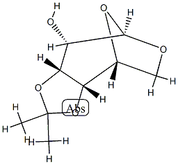 1,6-Anhydro-3-O,4-O-isopropylidene-β-D-talopyranose Struktur