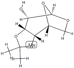 1,6-Anhydro-3-O,4-O-isopropylidene-β-D-talopyranose 结构式