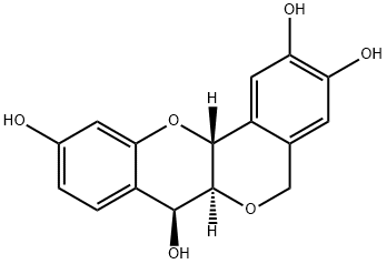 (6aS)-5,6a,7,12aβ-Tetrahydro[2]benzopyrano[4,3-b][1]benzopyran-2,3,7β,10-tetrol Struktur