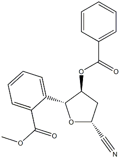 β-4,5-dibenzoyl-2-cyano-D-deoxyribrate 化学構造式