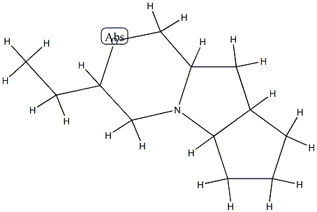 Cyclopenta[4,5]pyrrolo[2,1-c][1,4]oxazine, 3-ethyldecahydro-, (3-alpha-,5a-ba-,8a-ba-,9a-ba-)- (9CI),171033-07-1,结构式