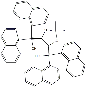 (4S,5S)-2,2-二甲基-Α,Α,Α',Α'-四(1-萘基)-1,3-二噁烷-4,5-二甲醇 结构式