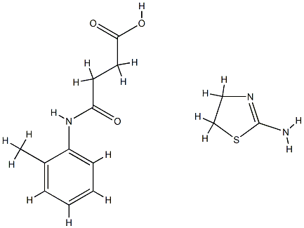 4-((2-Methylphenyl)amino)-4-oxobutanoic acid compd. with 4,5-dihydro-2 -thiazolamine (1:1),171088-71-4,结构式