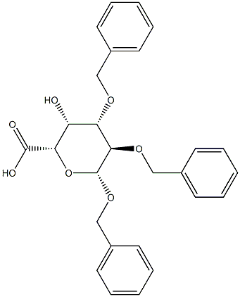 Benzyl 2-O,3-O-dibenzyl-β-D-galactopyranosiduronic acid,17120-54-6,结构式