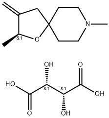 (S)-2β,8-Dimethyl-3-methylene-1-oxa-8-azaspiro[4.5]decane/(2R,3R)-2,3-dihydroxybutanedioic acid,(1:1),171252-79-2,结构式