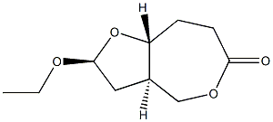 Furo[3,2-c]oxepin-6(4H)-one,2-ethoxyhexahydro-,(2alpha,3abta,8aalpha)-(9CI) Structure