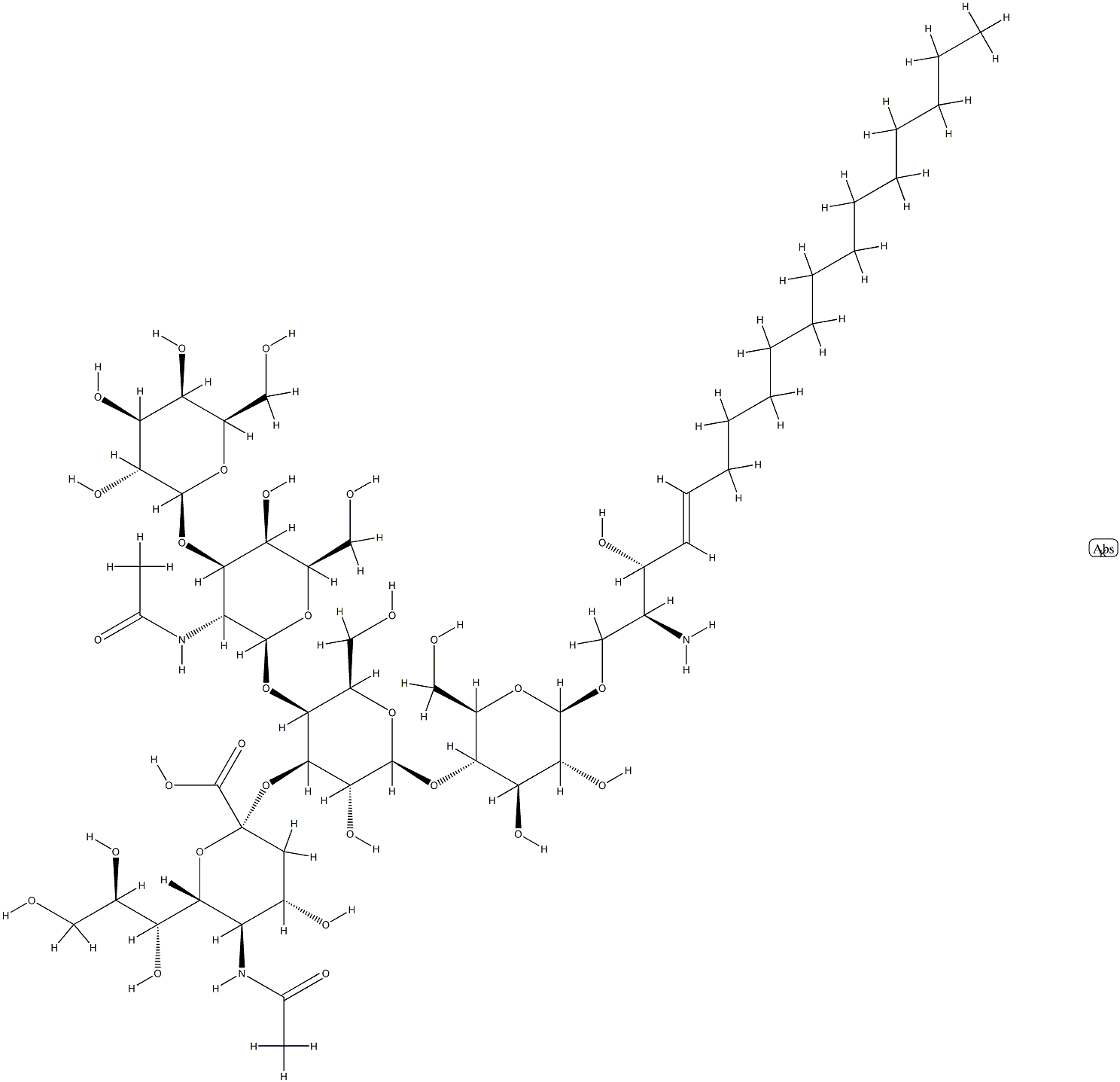 LYSO-GANGLIOSIDE GM1, BOVINE Struktur