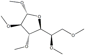 Methyl 2-O,3-O,5-O,6-O-tetramethyl-β-D-galactofuranoside Struktur