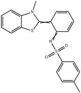 (NZ)-4-methyl-N-[(6Z)-6-(3-methylbenzothiazol-2-ylidene)-1-cyclohexa-2 ,4-dienylidene]benzenesulfonamide Structure