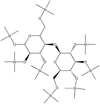 1-O,2-O,3-O,6-O-Tetrakis(trimethylsilyl)-4-O-[2-O,3-O,4-O,6-O-tetrakis(trimethylsilyl)-β-D-glucopyranosyl]-D-glucopyranose Structure